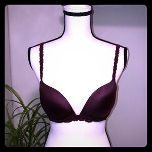VS PINK Lace Detail Push Up Bra